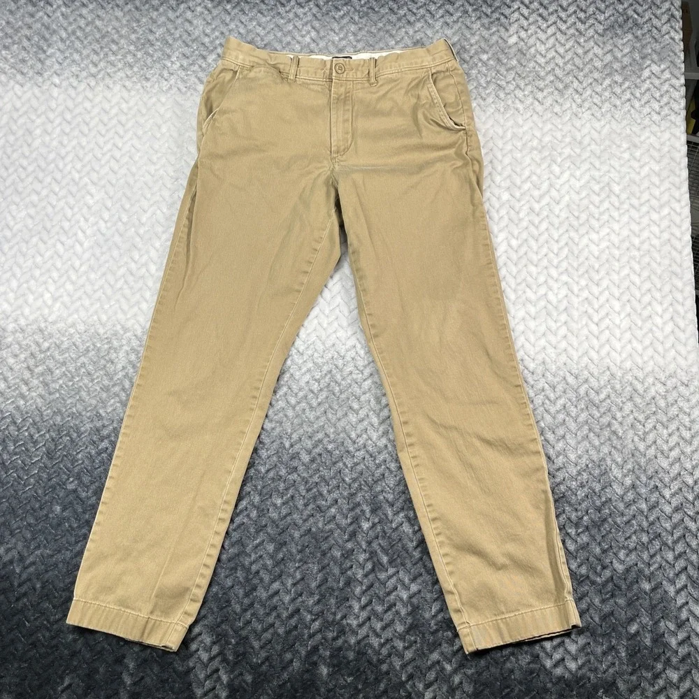J.Crew 770 Straight Chino Pants Mens 33x32 Khaki Beige Classic Fit Fits-W32 L31